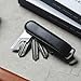 Jibbon Italian Premium Leather Key Organizer - Stylish Key Holder with Marine Grade 316 Stainless Steel, Compact EDC Keychain, Accommodates Up To 9 Keys, Including Car Keys - (Black)