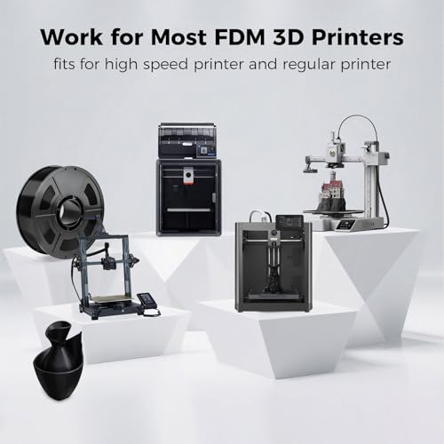Image of IEMAI Black PETG Filament 1.75mm 1kg, Tough & Durable 3D Printer Filament 30-300mm /s Printing Compatible with Bambu Lab, AMS, AMS Lite, Dimensional Accuracy + /- 0.02mm