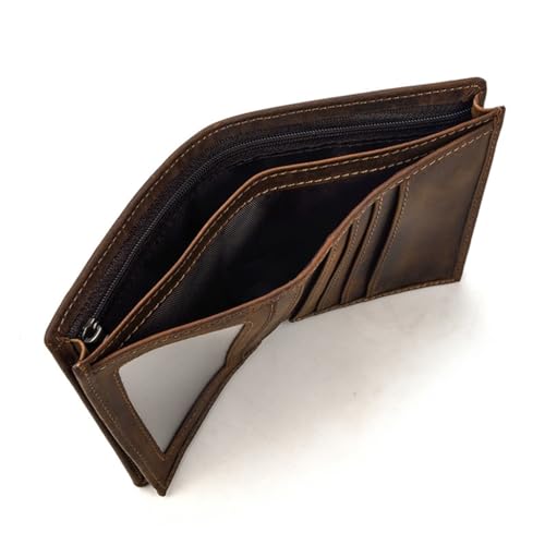 Vintage Leather Wallet Horseskin Vertical Money Bao Top Layer Cowhide Multi-card Coin Wallet Card Bag4