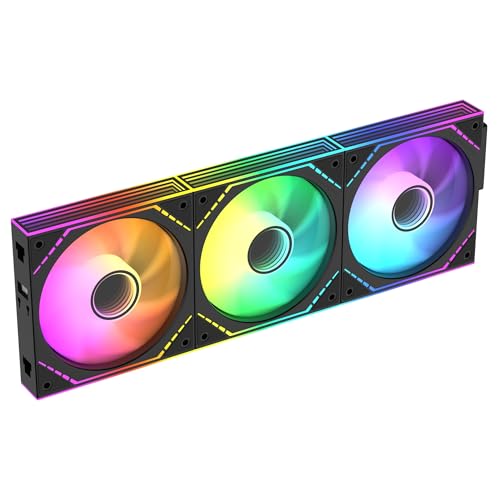 Ventiladores de 120 mm ARGB con rodamiento de alta velocidad y diseño de espejo infinito