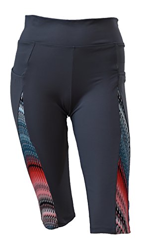 Private Island Women UPF 50+ Board Shorts Side Pockets Pants Swimsuit Beach Bathing Swim Rash Guard Yoga Bottom (XS, Grey W)