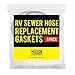 Mission Automotive [8 Pack] RV Sewer Hose Replacement Gaskets for Camco RhinoFLEX/Revolution/Easy-Slip - Equivalent to 39834 - Rubber Seal Fittings