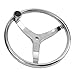 Oreilet 3 Spoke Stainless Steel Boat Steering Wheel, 13-1/2