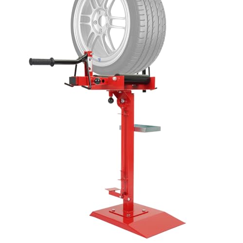 Gelacie Universal Tire Changer Manual Car Small Truck Tire Spreader Repair Tool Steel Powder Coated Red+Silvery