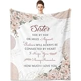 TAIOYHD Manta de Franela for Regalos de Hermana, Regalos de Amistad, Manta Personalizada for Hermana, Navidad, Día de Acción de Gracias, Regalos for Mujeres y Niñas(G,100 x 150 cm)