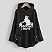 TUDUZ Sudadera con Capucha Mujer Jersey Acrílico Lana Gato Pijama Hoodie Botón...