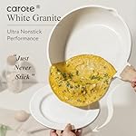 CAROTE 21Pcs Pots and Pans Set, Nonstick Cookware Sets, White Granite Induction Cookware Non Stick Cooking Set w/Frying Pans & Saucepans(PFOS, PFOA Free) - Image 4