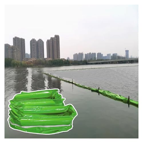 Vallas flotantes de PVC extralargas Green Port para contención de petróleo: 32,8/65,6/98,4 pies, para Limpieza de Agua y protección contra inundaciones (autoservicio), 30 m x 0,8 m