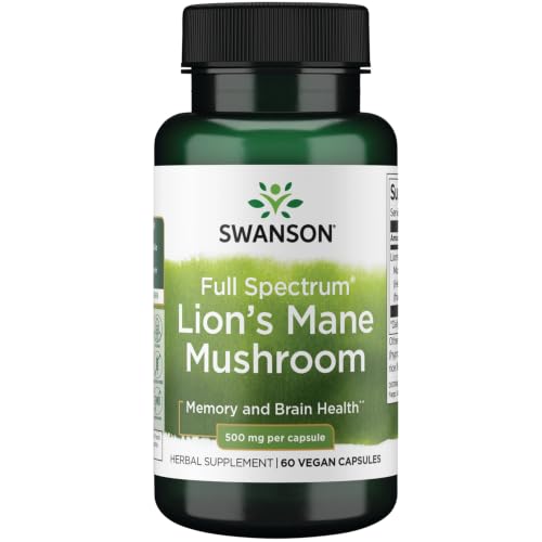 Swanson Full Spec Lions Mane Mushroom 60 Capsules