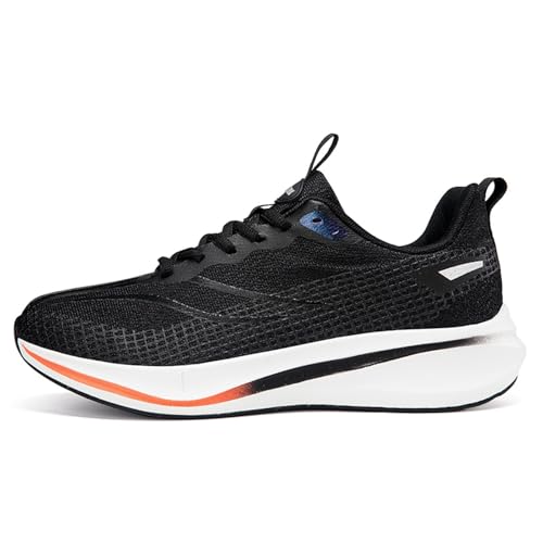 Xinghuanhua Professionele hardloopschoenen voor heren, sportschoenen, carbon plaat, zwart, 45 EU