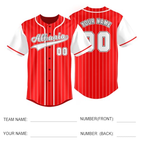 Custom Pinstripe National Team Baseball Jersey Shirts for Men Women miniatura 4