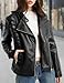 Geschallino Women’s PU Leather Jacket, Biker Jacket with Zip Pockets, Vintage Short Jack for Fall, Spring Black XXL