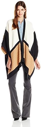 525 America Women's Hand-Knit Patchwork Blanket Wrap