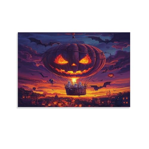 Impression sur toile de montgolfière KAYZTGSDA décoration murale moderne 50 x 75 cm