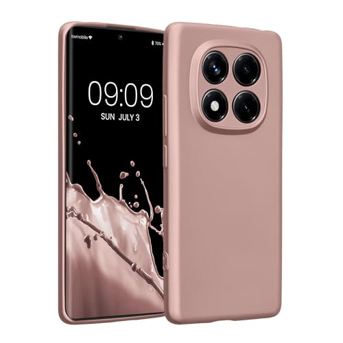 kwmobile Carcasa Compatible con Xiaomi Redmi Note 14 Pro 4G Funda   Funda Ultrafina de TPU con Bordes elevados   Baya ártica metálica