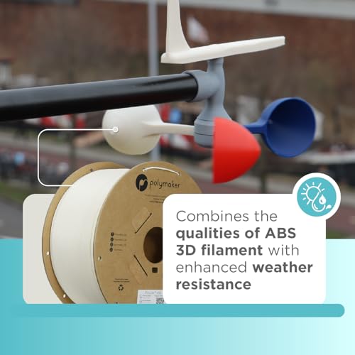Image of Polymaker ASA Filament 1.75mm Natural, 3kg ASA 3D Printing Filament, Heat & Weather Resistant - ASA 3D Printer Filament Perfect for Printing Outdoor Functional Parts