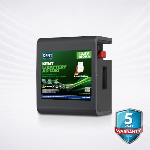 Image of KENT Lithium Battery A6-1280 12.8V 100Ah | Smart BLE Battery | MCB Protection | Safe LFP Chemistry | Fast Charging in 2Hrs | 150Ah Lead Acid Equivalent | 10Yr Design Life | 3000+ Cycles | 5Yr Warranty