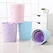 ASFUSS Mini Wastebasket Small Purple Trash can Office Plastic Garbage Can for Bathroom Vanity Desktop Office or Living Room (Purple, Medium)