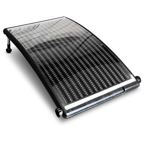 Solarkollektor gebogen - 110 x 69 x 14 cm mit 10000 Liter Durchflussmenge pro Stunde - Poolheizung, Solar Panel, Solarheizung, Heizung - Solaranlage für Warmwasser, Schwimmbad, Gartendusche