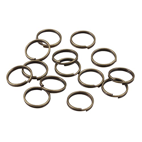 GIVBRO 200 anillos divididos redondos para llavero hecho a mano, manualidades, accesorios de joyería de cobre, 6 mm Cover