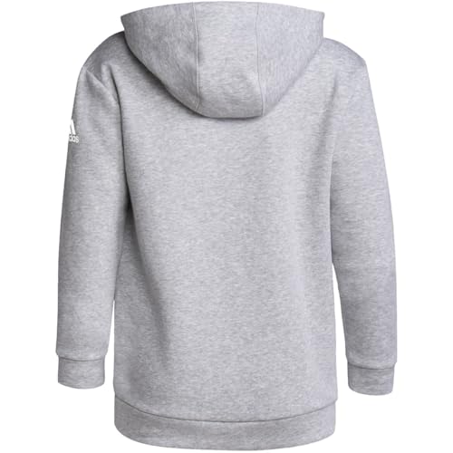 adidas Youth New Fleece Hoodie S Gray Heather2