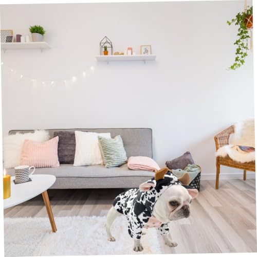 Disfraz para perro con diseño de vaca tamaño S miniatura 6