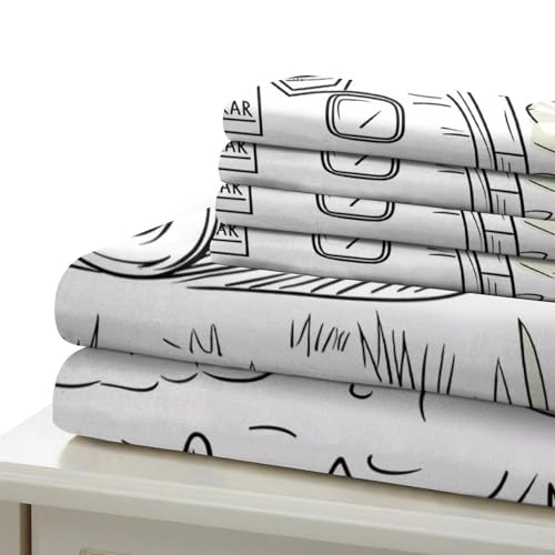 Parure de lit zippée 140x200cm anti-froissement lavable en machine