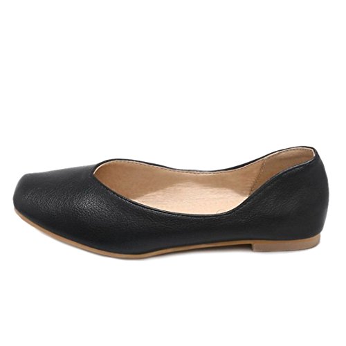 Women Fashion Square Toe Flats with Slip-on2