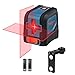 Tacklife SC-L01-50 Feet Laser Level Self-Leveling Horizontal and Vertical Cross-Line Laser - Magnetic Mount Base and Carrying Pouch, Battery Included