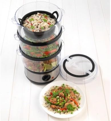 Weight Watchers Stylish Stainless Steel 3 Tier Steamer