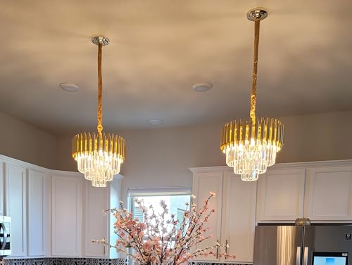 Image of Lyse Decor Chandelier for Living Room Modern Ceiling Light Jhumar for Hall Light for Living Room and Hall Round Jhoomer Show Lights for Home Decoration Ceiling (Golden 400 mm)