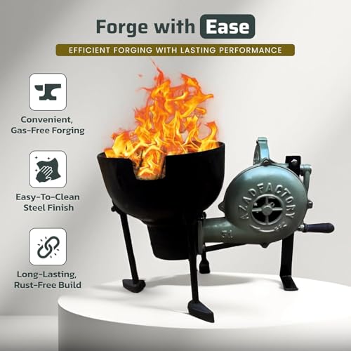 Forge foundry four avec souffleur manuel pour fabrication de couteaux - 5