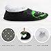 Glaphy Video Game Black Slippers for Girls Boys, Memory Foam Anti-slip House Indoor Slipper for Home Bedroom Travel
