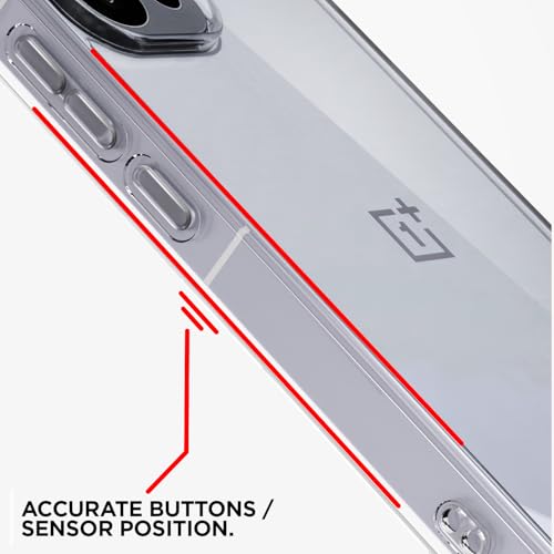 Image of Amazon Basics Back Cover for OnePlus 13s 5G PC + TPU Clear Transparent Raised Edges Shockproof Protective Phone Bumper Case(Transparent)