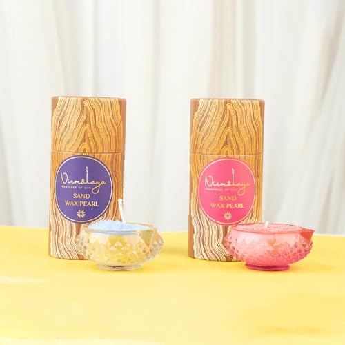 Image of Nirmalaya Premium Pearl Sand Wax Candle Set | Festive & Spiritual Home Decor | Elegant Table Decoration | Aromatic Candle Gift Set for Housewarming & Special Occasions