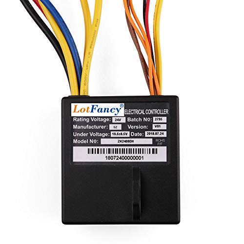 LotFancy 24V Controller with 7 Connectors for Razor Power Core E100 Electric Scooter, Model No: ZK2400-DH, Scooter Controller