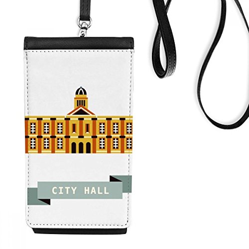 Téléphone noir porte-monnaie cadeau souvenir de Singapour en cuir