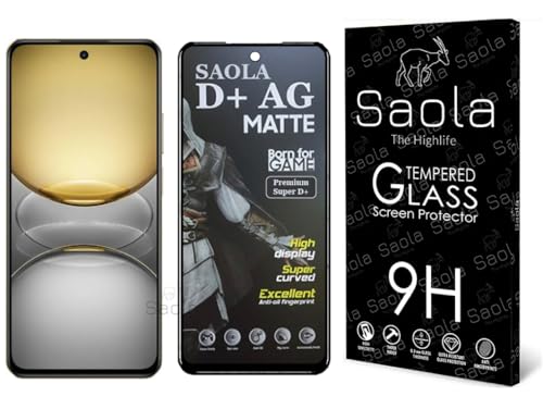 Image of Saola Anti-Glare Matte Screen Protector for realme C75 5G | Smooth Touch Finish, 9H Strength Glass, Full Coverage, Bubble-Free Installation Kit | Quick & Easy Application | Pack of 1