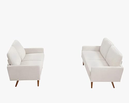 Miniatura 6 de Kent - Juego de sofá y sofá biplaza de terciopelo de 2 piezas, estilo europeo con un toque moderno y vintage, sofá tapizado de 5 plazas, asientos