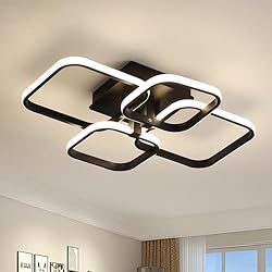 Lamparas Para Salon Led Lámpara LED de techo LED 45W 4450LM, lámpara colgante moderna para sala de estar, luz neutra 4500K, Moderna Luz de Techo, lámpara led techo cocina geométrica rectangular,Lampara de salon dormitorio