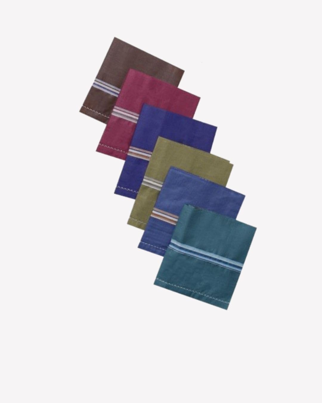 supercot MENS COTTON HANDKERCHIEF | SOFT RUMAL | DARK COLOUR HANKY FOR MEN | 48CM X 48CM DARK COLOUR HANDKERCHIEF PACK OF 6-picture-20