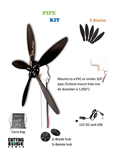 Cutting Edge Power 2020 Mini Wind Turbine Generator Windmill, Small & Portable, for Beach, Camping, Tailgating, Easy to Setup, Made in USA - Thumbnail 2