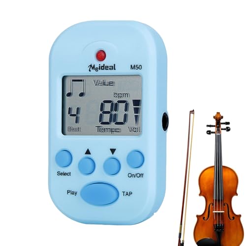 Metrónomo digital, temporizador LCD, contador de ritmos, entrenador de ritmo de alta precisión, afinador de volumen ajustable, ayuda multipráctica y herramienta de música portátil para piano, violín