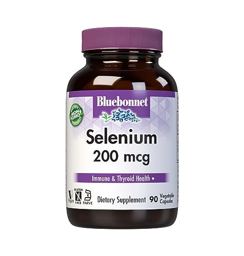 Bluebonnet Selenium 200mcg Capsules (L-selenomethionine) - Potent Antioxidant...