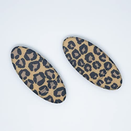 Barrettes cheveux ovale marron clair 7.9 x 3.6 cm motif animal