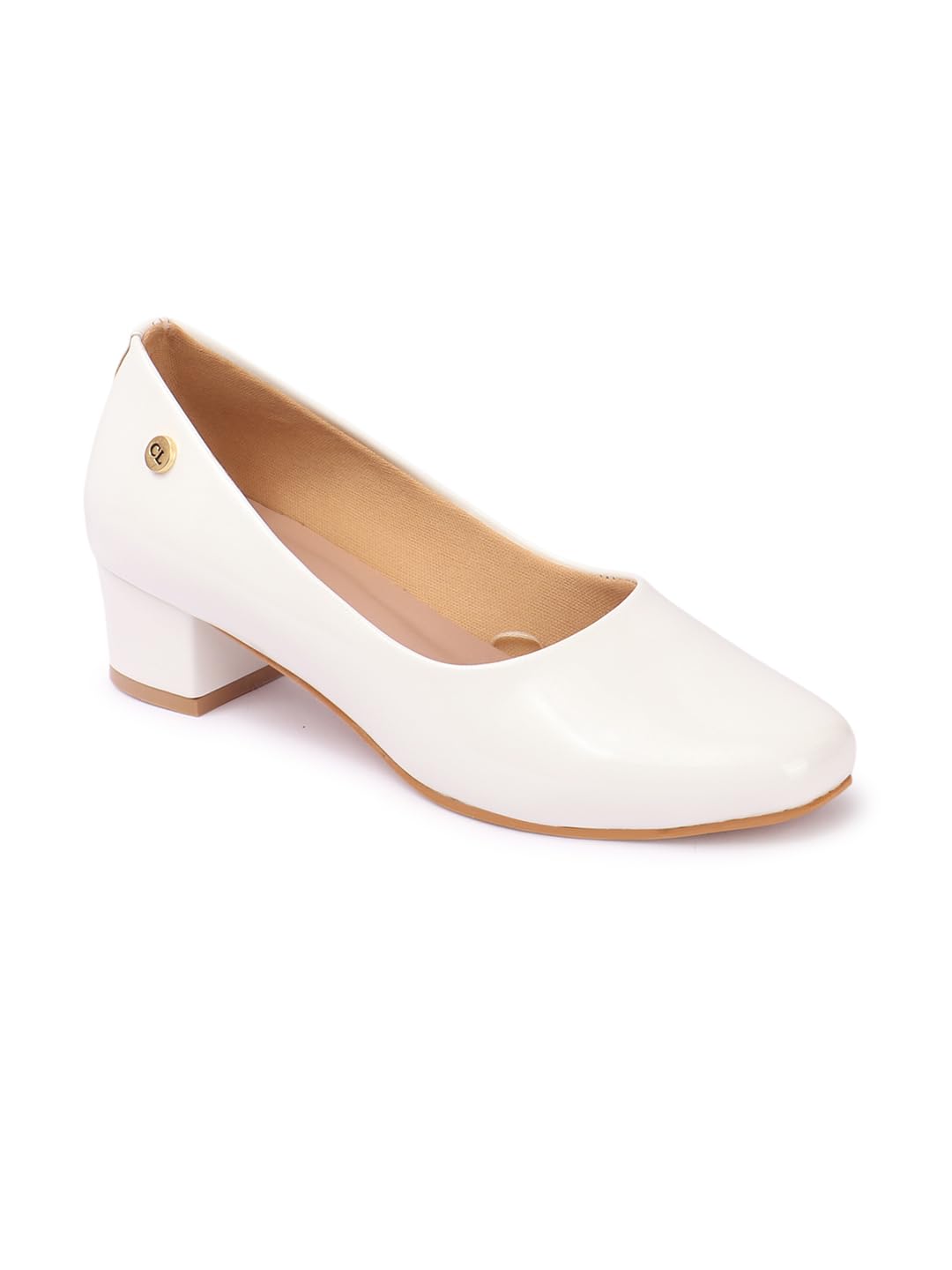 carlton london Women Comfortable Block Heel Round Toe Slip On Fashion Shoes for Daily use, Office use, Casual use-picture-34