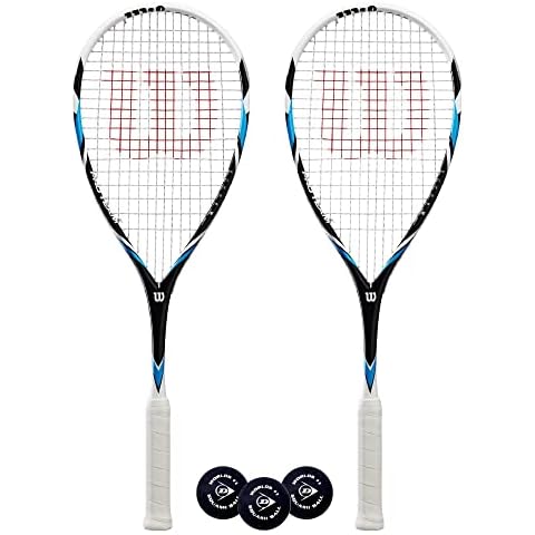 Wilson Pro Team Raquetas Squash + Funda + 3 Pelotas De Squash-2 Piezas Cover