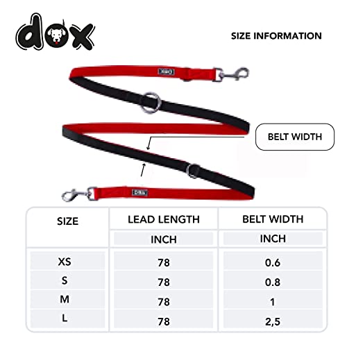 DDOXX-Airmesh-Dog-Leash-66-ft-3-way-Adjustable-Leash-Dogs-S-Red - Cucciolini Doodles DDOXX-Airmesh-Dog-Leash-66-ft-3-way-Adjustable-Leash-Dogs-S-Red