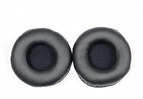 V-MOTA Earpads Leather Cushion Repair Parts for Audio Technica ATH-ON3 ATH-ON300 ATH-ON303 and Dell BH200 and Motorola HT820 Headphones (Black)