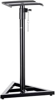 Monoprice Adjustable 27-45in Studio Monitor Speaker Stands - Antislip Pads, 130lbs Weight Capacity - Stage Right Series